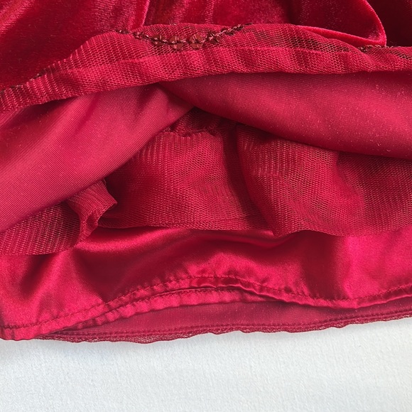 Koala Kids Red Long Sleeve Velvet Christmas Dress Size 18-24 Months - Picture 5 of 6